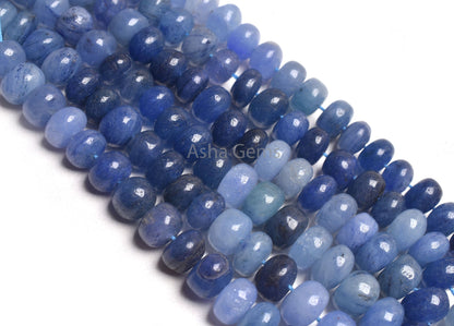 12" Strand Shaded Blue Tanzanite Smooth Rondelle Shape Beads, Tanzanite Plain Handmade Gemstone Beads, Tanzanite Beads TZ Jewelry Craft SALE