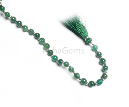 Beautiful Green Onyx Smooth Round Shape Gemstone Beads, Shaded Green Onyx Round Ball handmade  Beads, Onyx Plain Beads Jewelry Making Crafts