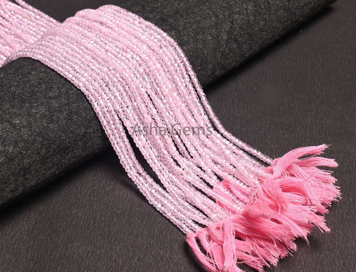 Beautiful Pink Color Zircon Faceted Rondelle Beads,3 mm Baby Pink Zircon Micro Cut Beads, AAA Rose Pink Zircon Machine Cut Bead Jewelry SALE