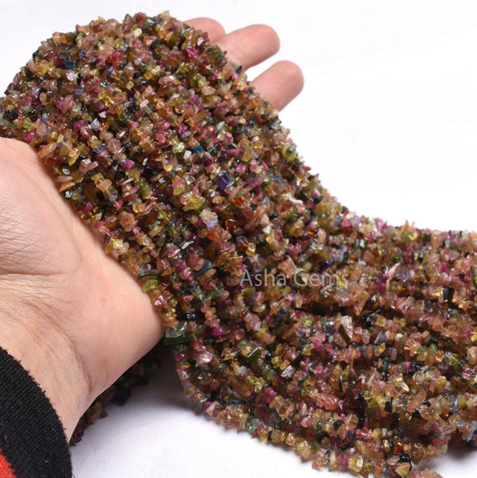 Fine Quality Tourmaline Uncut Chip Gemstone Beads, Multi Disco Tourmaline Uncut Raw Rough Beads, Natural Tourmaline Beads Jewelry Craft SALE