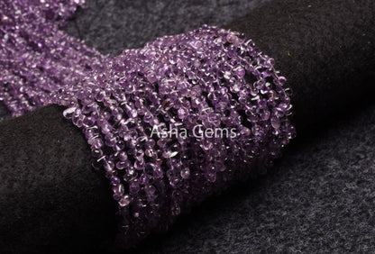 13" Strand Natural amethyst Smooth Drops Shape Beads, Natural Light Purple Amethyst Handmade Teardrop Side Drill Gemstone Bead Jewelry SALE