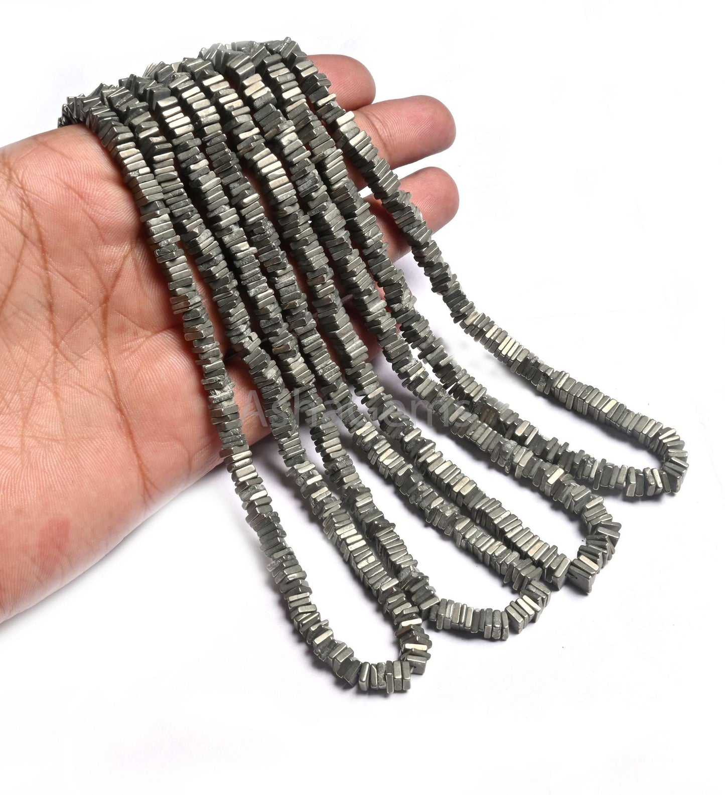 Beautiful Pyrite Smooth Heishi Square Shape Beads,5,5.5mm Natural Pyrite Gemstone Beads, Pyrite Plain Handmade Flat Square Bead Jewelry SALE
