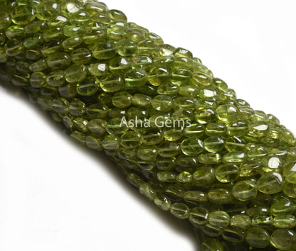 Natural Peridot Smooth Oval Gemstone Beads, Fine Green Peridot Plain Handmade Oval Beads Straight Drill Peridot Bead Jewelry Handicraft SALE