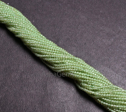 2mm Beautiful Natural Peridot Micro Cut Tiny Beads, AAA Quality Green Peridot Faceted Rondelle Shape Gemstone Bead Jewelry Making Craft SALE