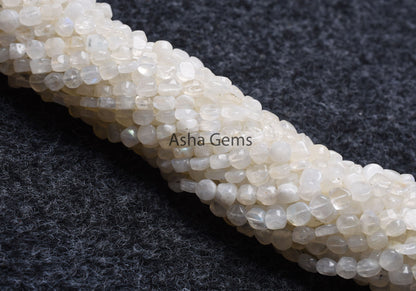 5 mm Rainbow Moonstone Smooth Flat Coin Gemstone Beads,13" Flashy White rainbow Uneven Shape Coin Handmade Gemstone Bead Jewelry Making SALE