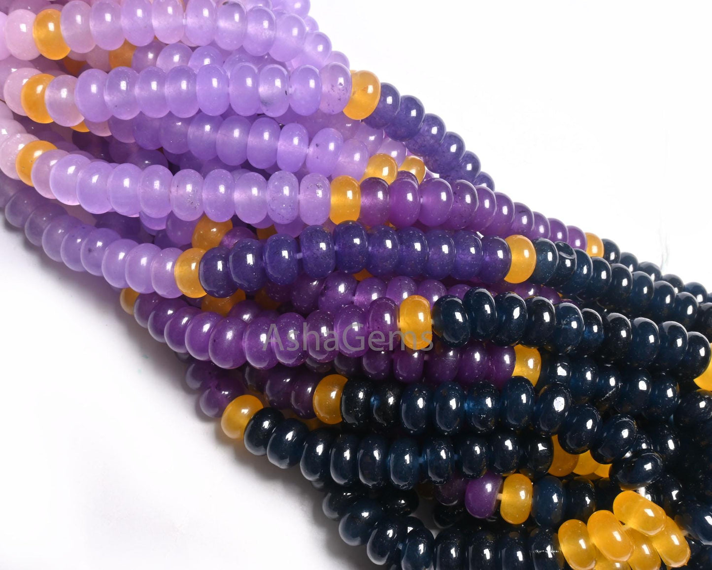Beautiful Multi Color Quartz Smooth Rondelle Shape Beads,8 mm Disco mix Color lavender Purple Blue Yellow Shaded Quartz Beads Jewelry making