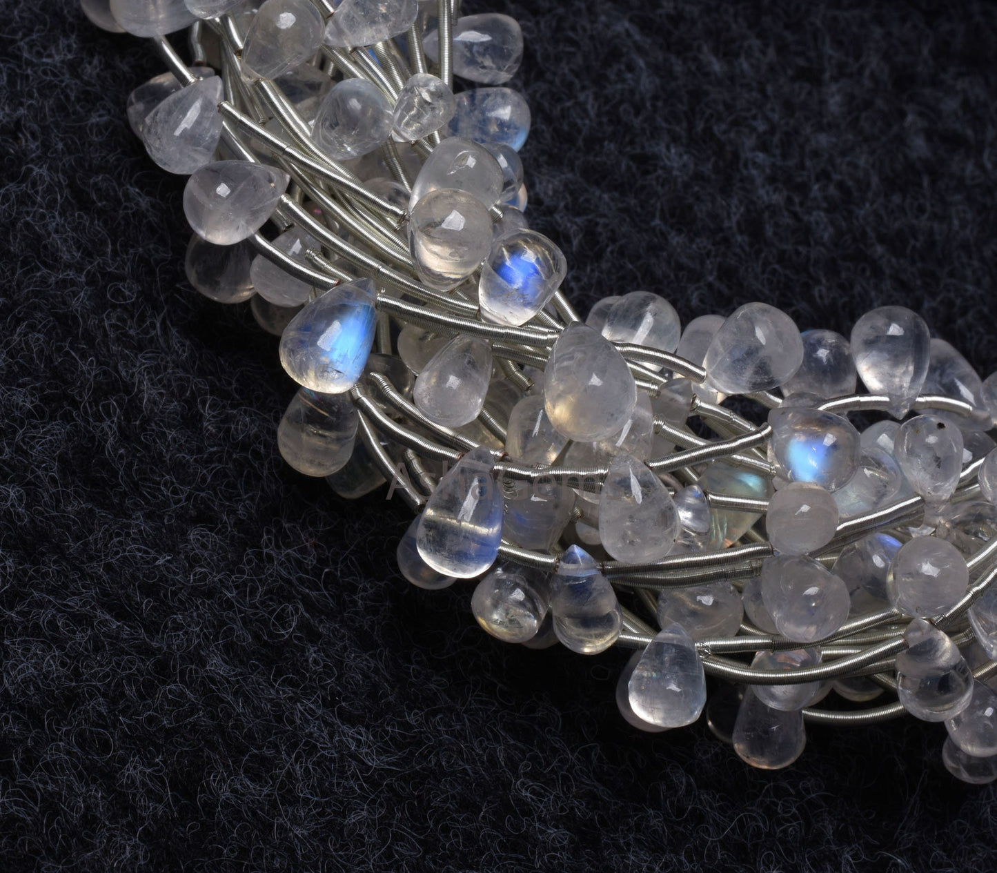 AAA Quality rainbow Moonstone Smooth drops shape beads,9"Strand Natural white rainbow Plain Teardrop handmade gemstone beads Jewelry makings