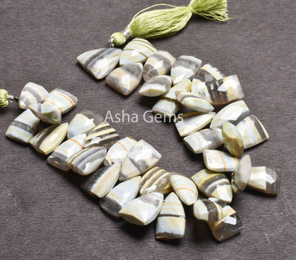 Beautiful Boulder Opal Fancy Arrow Shape Beads, Lemon Boulder Opal Faceted Briolette Side Drill Gemstone Beads, Opal Loose Bead Jewelry SALE