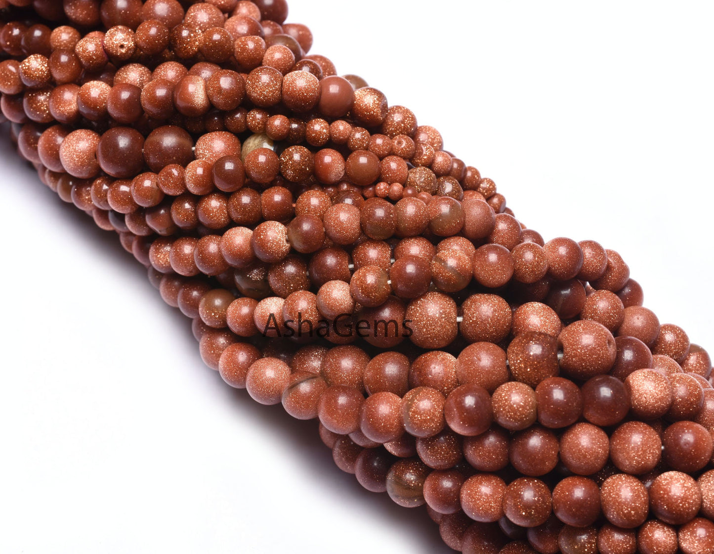13" Strand Brown Sunstone Smooth Round Shape gemstone Beads, Sunstone Beads, Brown Red Sunstone Plain Round Ball Bead For Jewelry Craft SALE