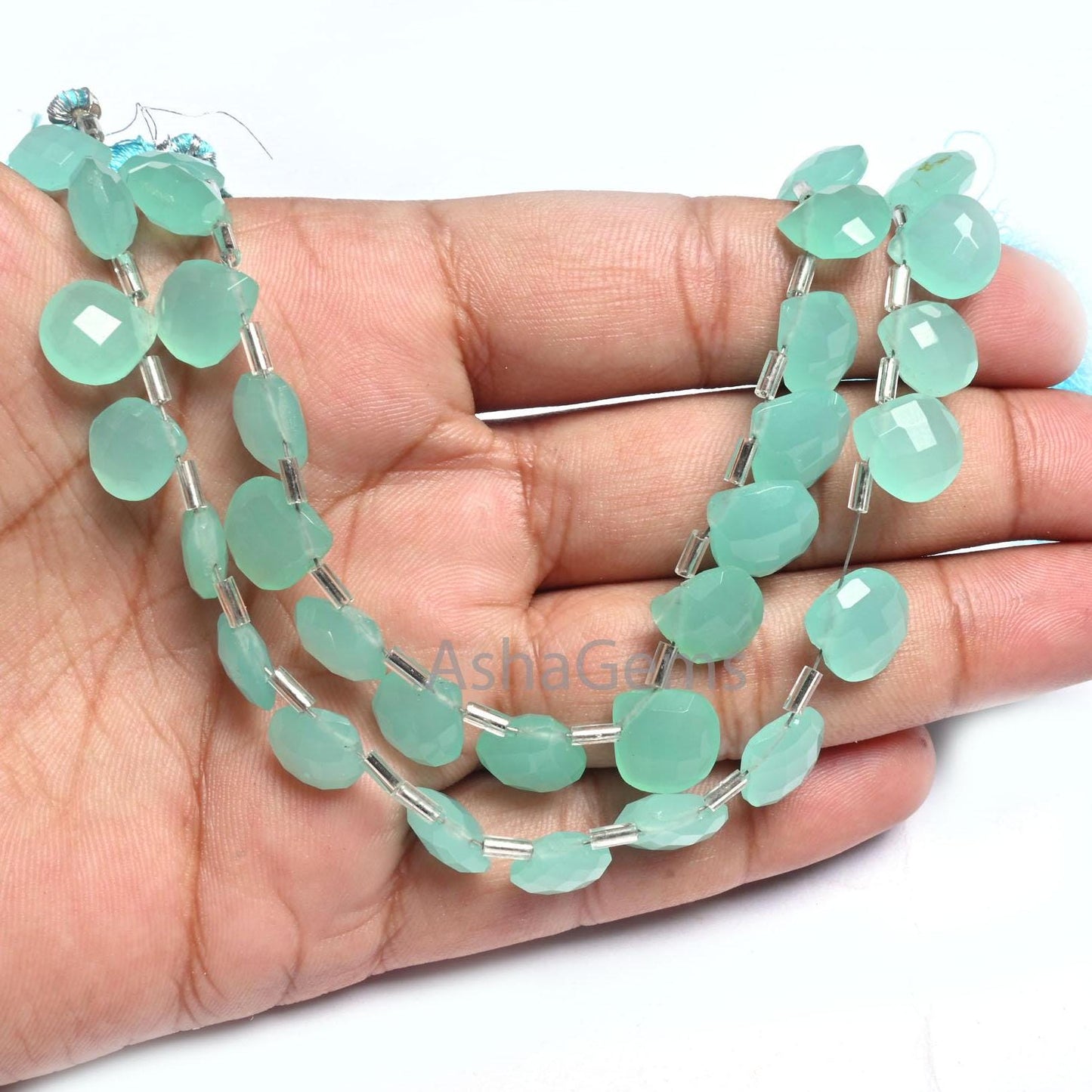 AAA Sea Green Hydro Quartz faceted Heart Shape Beads,8" Light Sea Green Hydro Checker Cut Heart Briolette Side Drill Bead Jewelry Craft SALE (AG 18596)