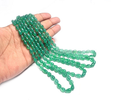 Fine Green Onyx Smooth Drop Gemstone loose Beads, Onyx Plain Handmade Teardrop Straight Drill Beads Green Onyx Beads Jewelry Handicraft SALE