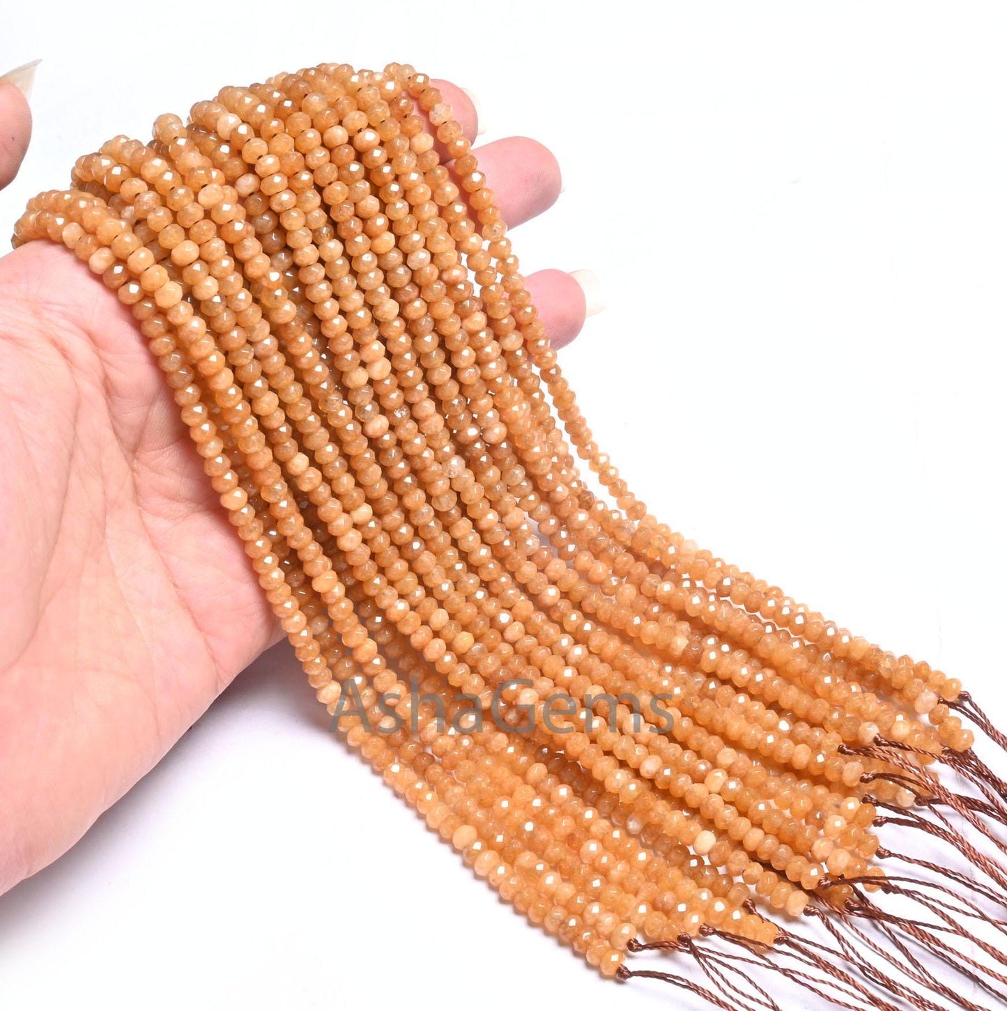 14" Fine Quality Dusky Brown Jade Quartz Faceted Gemstone Loose Beads,4.5x3 mm Beautiful Brown Jade Machine Cut Rondelle Beads Jewelry SALE