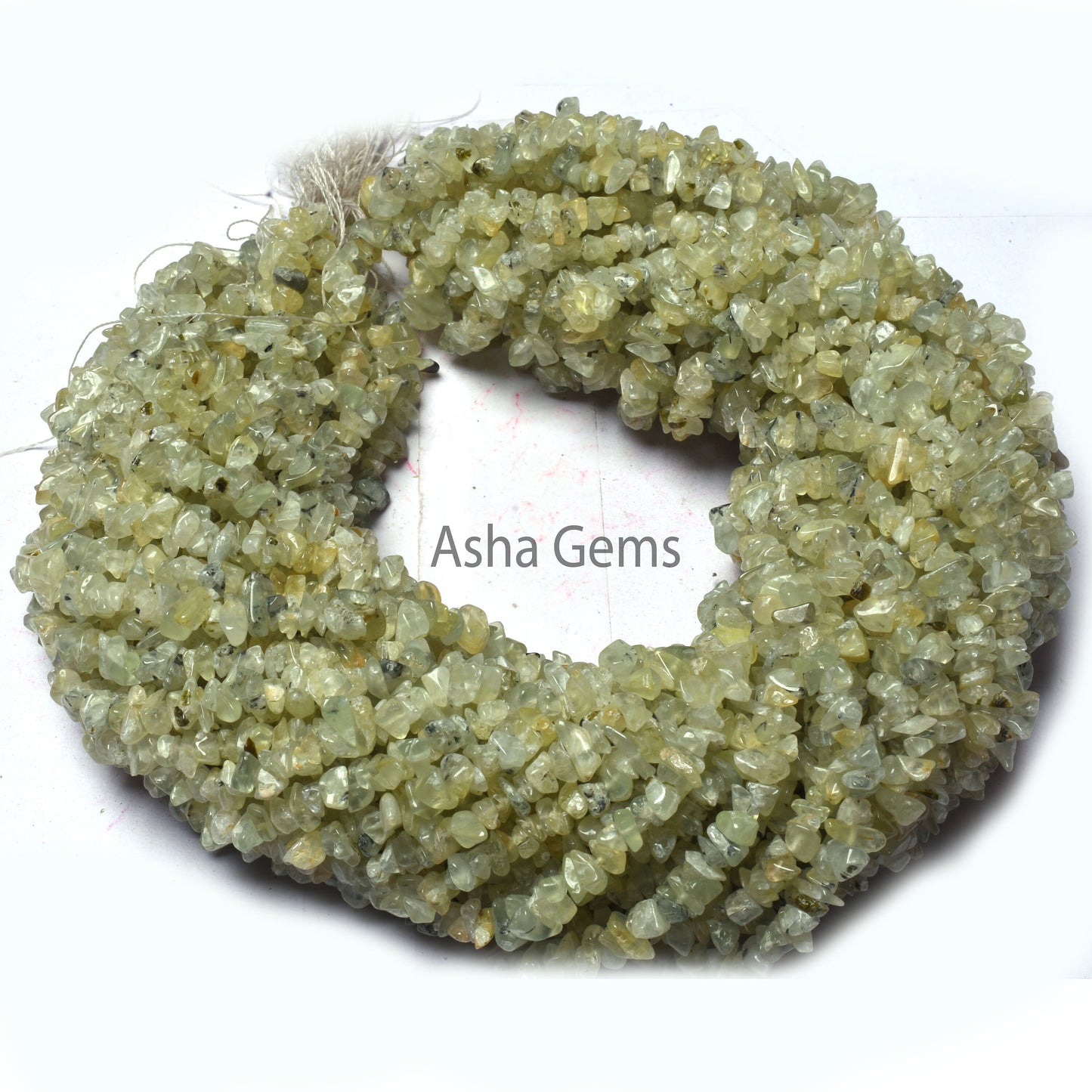 Natural Prehnite Uncut Chip Beads Gemstone Green Prehnite Smooth raw rough Uneven Tiny Beads,34"Strand Prehnite Chip Bead Jewelry Craft sale