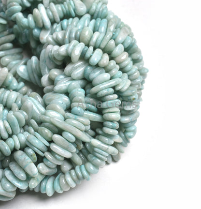 Beautiful Amazonite Uncut Chip Beads, Natural Blue Amazonite Smooth raw Rough Beads Gemstone Slice polish Big Size Uncut beads Jewelry SALE