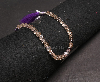 Beautiful Purple Ametrine Smooth Coin Uneven Shape Handmade Beads,5.5-6.5 mm Natural Ametrine Coin Gemstone loose Beads Jewelry Making Craft