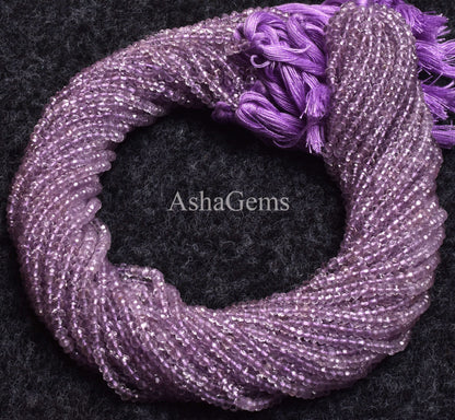 Natural Pink Amethyst Micro Cut Rondelle Faceted Gemstone Beads 3 mm AAA Quality 13" Strand Pink Amethyst,Indian Cut Faceted Bead Craft SALE