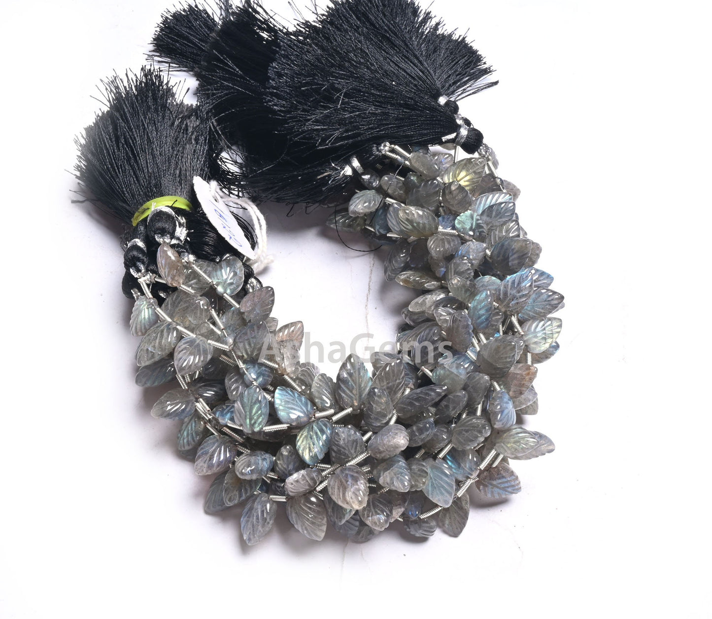 Fine Natural Blue Fire Labradorite Fancy Leaf Shape Carving Beads,8" Flashy labradorite handmade Carved Pear Gemstone Teardrop Bead Jewelry