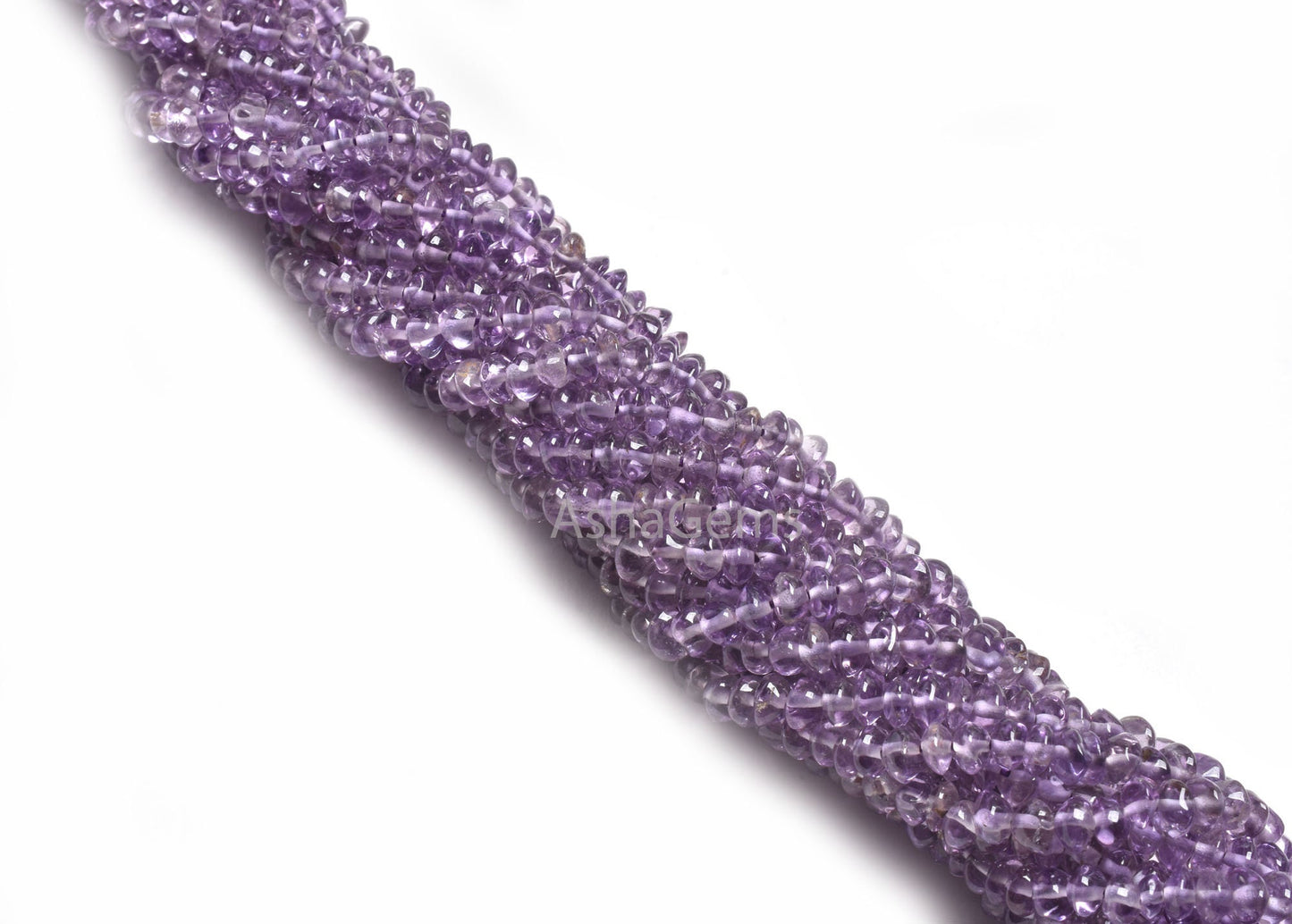4 mm Natural Purple Amethyst Smooth Button Gemstone Beads,12" Fine Amethyst Handmade Center Drill Button Beads, amethyst Bead Jewelry Crafts