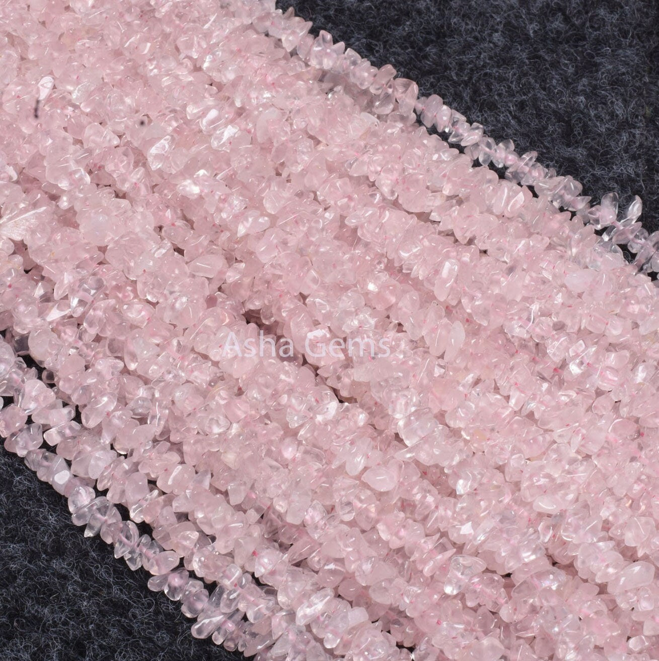 Fine Natural Rose Quartz Uncut Chips Raw Gemstone Beads,34"Strand pink Rose Quartz Smooth tiny Nugget Rough Beads, Rose Quartz Bead Jewelry