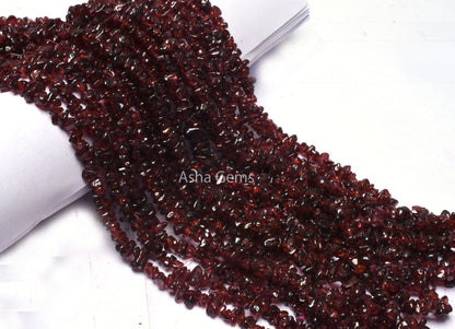 34" Strand Natural Orissa Garnet Uncut Chips Raw Beads Gemstone tiny Nuggets Smooth Beads, Fine Quality garnet Bead Uncut Chip Jewelry SALE