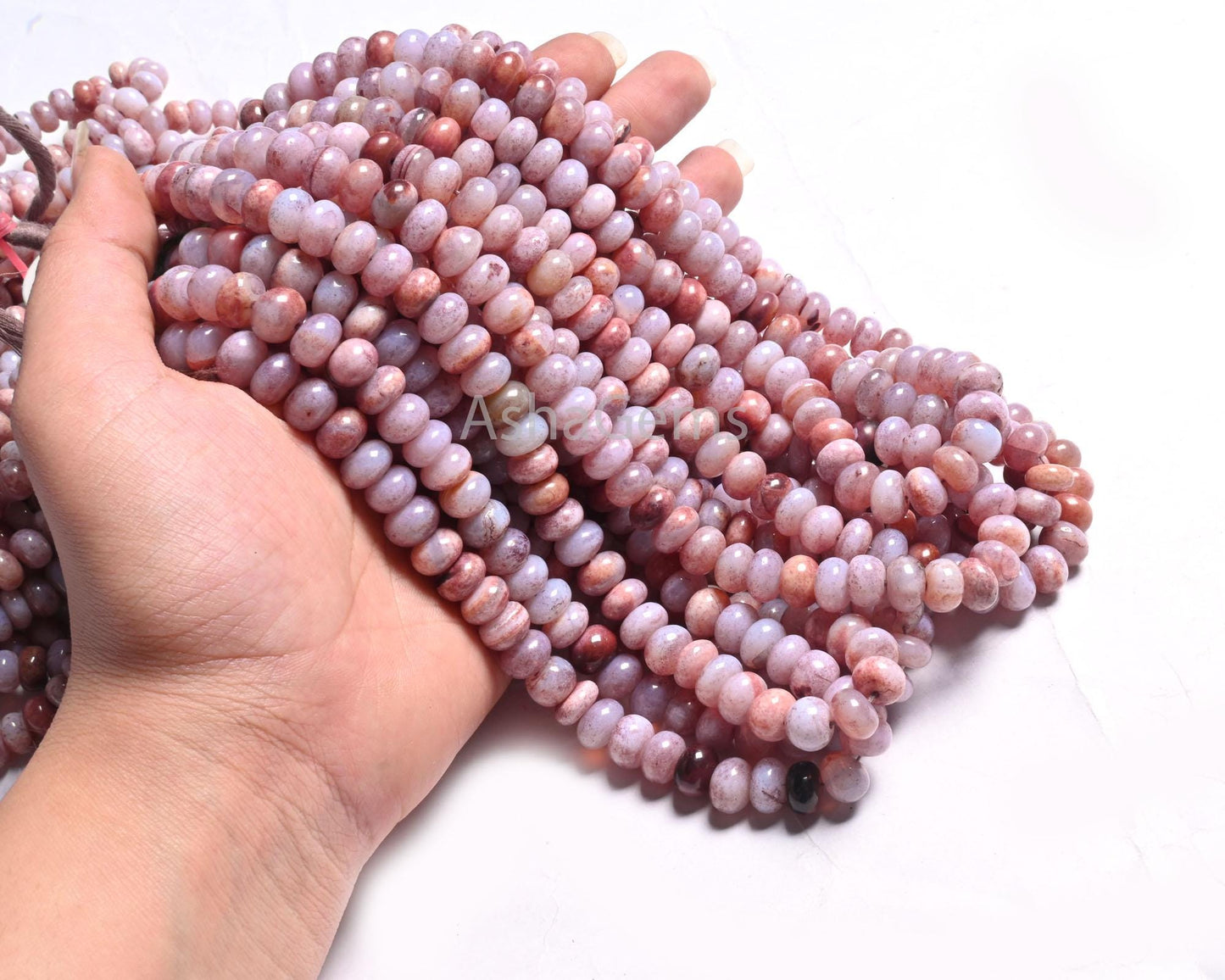 AAA Shaded Brown opal Smooth Rondelle Bedas,16" Shaded Lavender Brown Opal Plain Handmade Gemstone Beads, Fine Opal Beads Jewelry Necklace