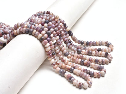 16 Inch Strand Purple Opal Smooth Rondelle Gemstone Beads,7-8 mm Plum Purple Opal Plain Handmade Beads, Opal Beads Jewelry Making Craft SALE