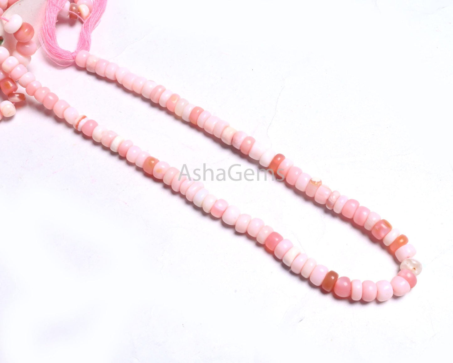 Beautiful Pink Opal Flat Rondelle Gemstone Beads,12" Shaded Pink Opal Plain Handmade Uneven Rondelle Opal Beads Necklace Jewelry making SALE
