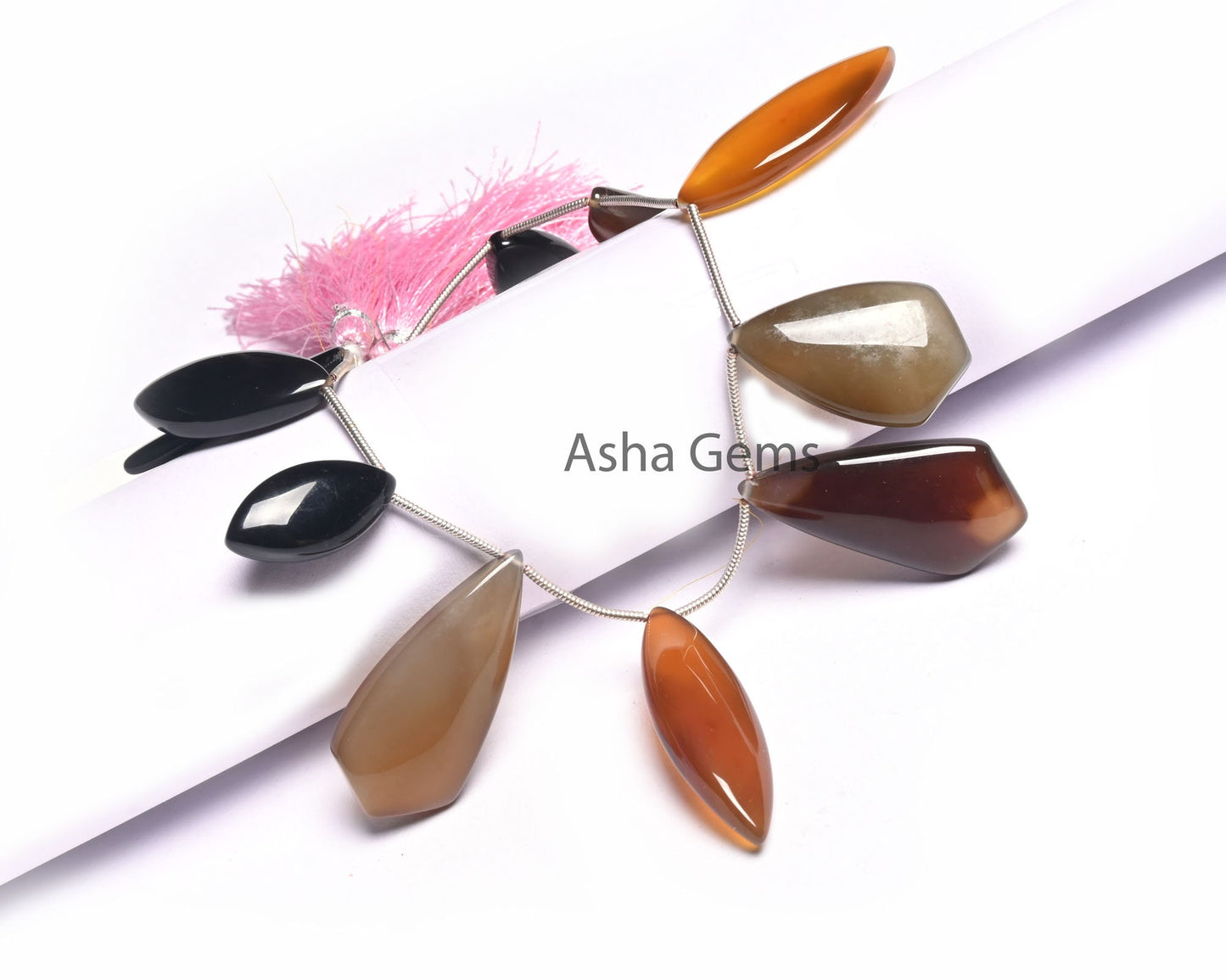 Multi Color Chalcedony Fancy Mix Shape Smooth Gemstone Beads, Disco Chalcedony Mix Shape Handmade Fancy Side Drill Chalcedony Beads Jewelry