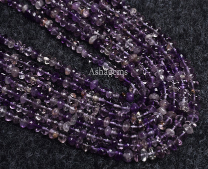 Shaded Purple Amethyst Smooth Button Shape Beads,13" Strand Amethyst Beads Gemstone Button Shape Handmade Beads, Amethyst Beads For Jewelry