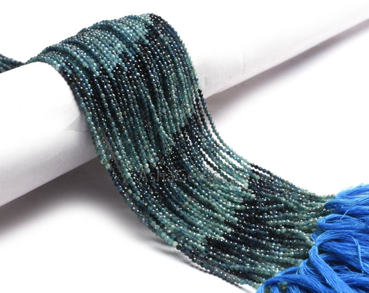 Rare Blue Tourmaline Faceted Rondelle Gemstone Beads, Shaded Blue Tourmaline Micro Faceted Machine Cut Beads, Pigeon Tourmaline Bead Jewelry