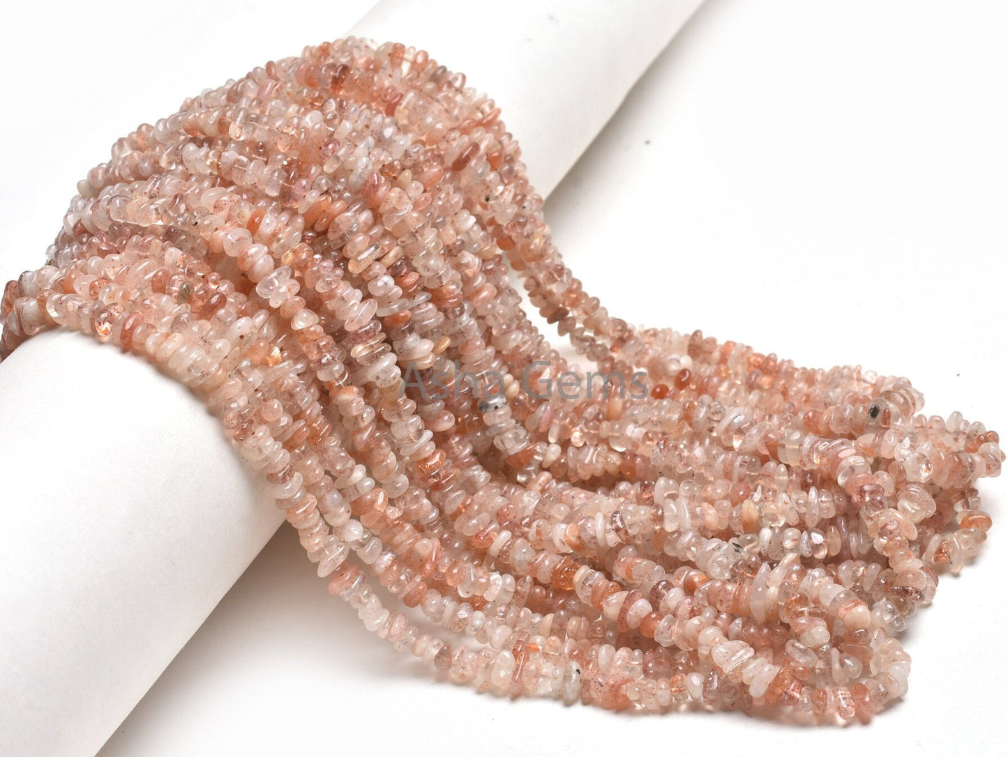 Sunstone Uncut Chip Beads,9/18" Strand Shaded Orange Red Sunstone Uneven Rough Gemstone Bead Natural Sunstone Smooth Bead Jewelry Craft SALE