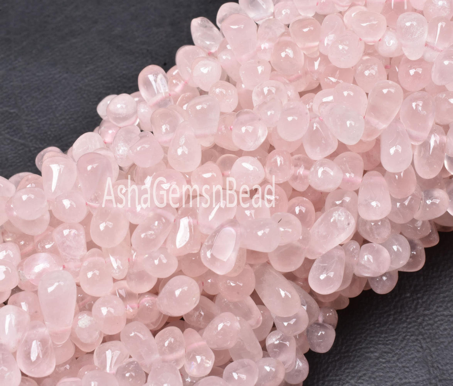 Beautiful Pink Rose Quartz Smooth Drops Shape Beads, Natural Rose Quartz Plain Handmade Teardrop Gemstone Beads, Rose quartz Beads Jewelry