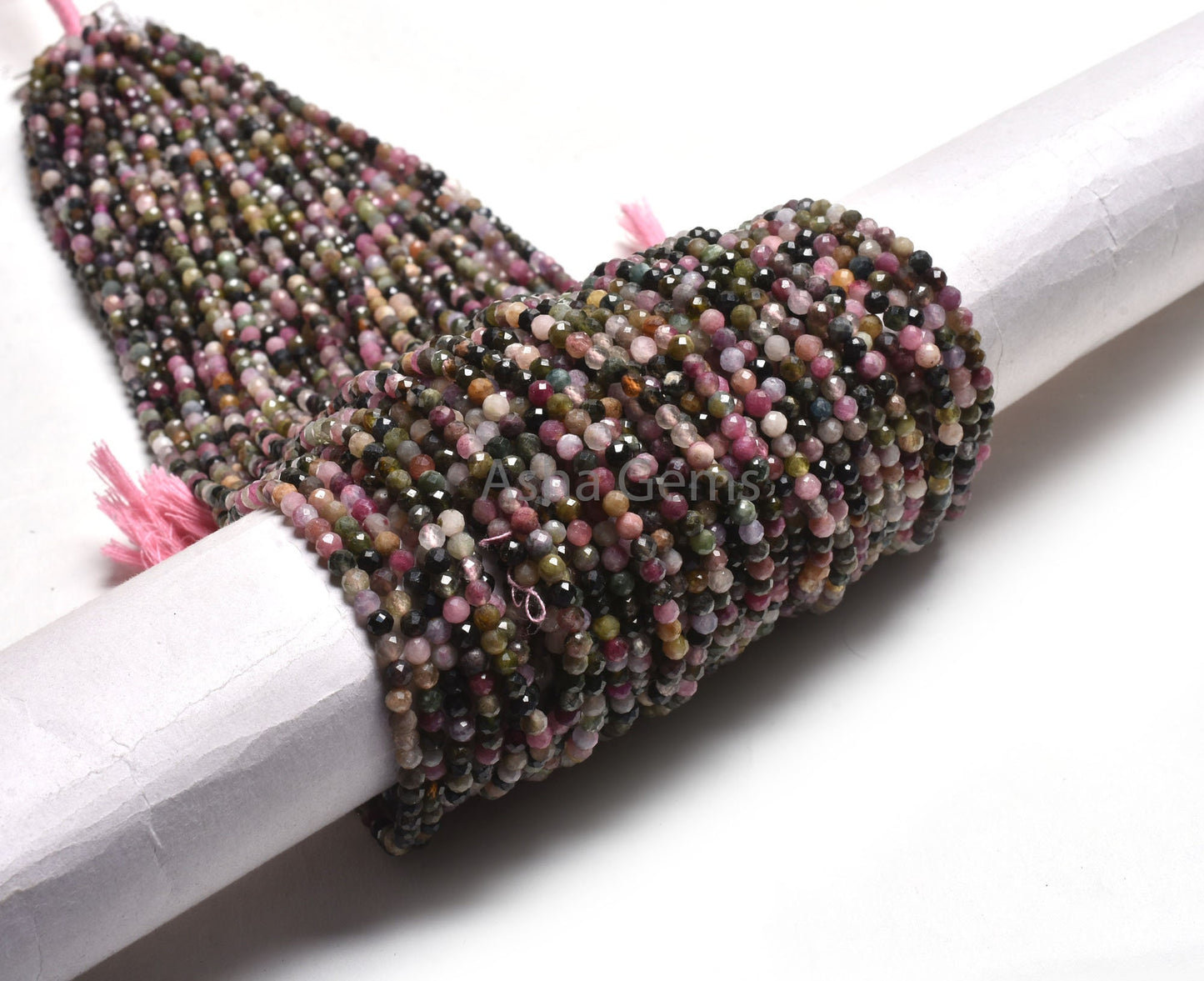 3.50 mm Tourmaline Micro Cut Rondelle Faceted Gemstone Beads, Fine Natural Multi Disco Tourmaline Machine Cut Bead Tourmaline Jewelry Making