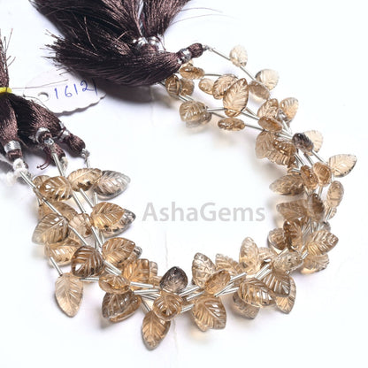 Beautiful Beer Quartz Fancy Leaves Shape Carving handmade Beads, AAA natural Bear Quartz Carve Pear Briolette Gemstone Teardrop Bead Jewelry