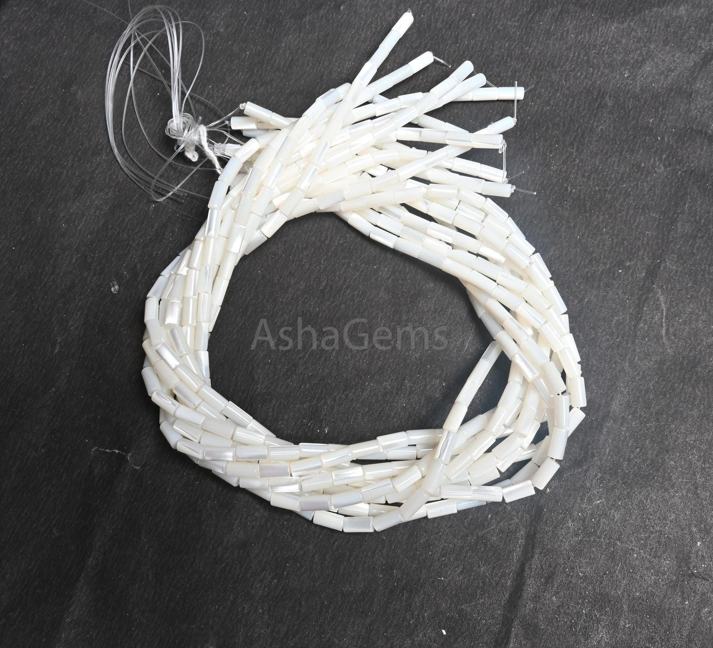 Fine Mother Of Pearl Fancy Tube Shape Smooth Gemstone Beads,3.5-8 mm Natural Iridescent White MOP Shell Pipe Straight Drill MOP Bead Jewelry