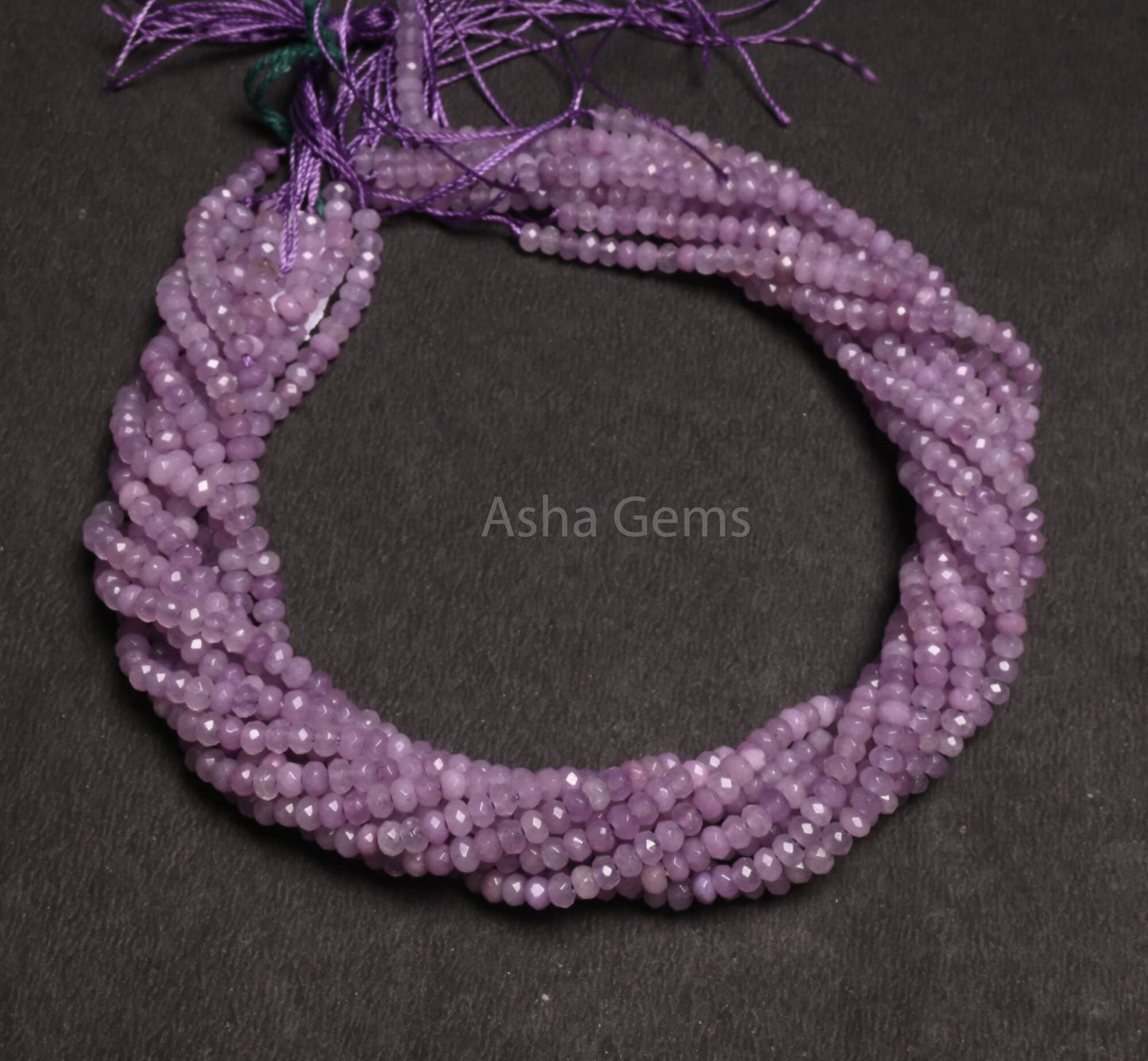 Fine Lavender Color Jade Quartz Faceted Rondelle Gemstone Beads,4.5 mm Light Purple Jade Machine Cut Beads, Jade Quartz Beads Jewelry Crafts