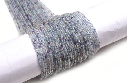 AAA Blue Fluorite Faceted Rondelle Shape Gemstone Beads,2.4 mm Natural Fluorite Micro Cut Tiny Beads Fluorite Bead Jewelry Making Craft SALE