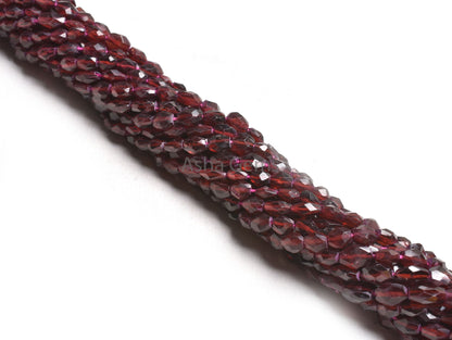 Beautiful Garnet faceted Hand Cut Oval Gemstone Loose beads, Natural Garnet Oval Briolette Straight Drill bead, Garnet Beads Jewelry Crafts
