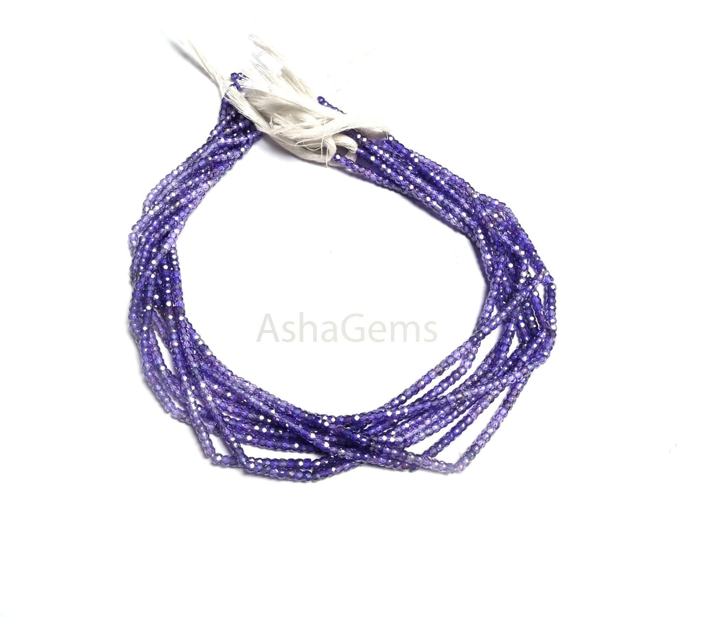 AAA Quality Shaded Purple Zircon Micro Machine Cut Rondelle Gemstone Beads, 13" Purple Blue Zircon Faceted Rondelle Beads Jewelry Necklace