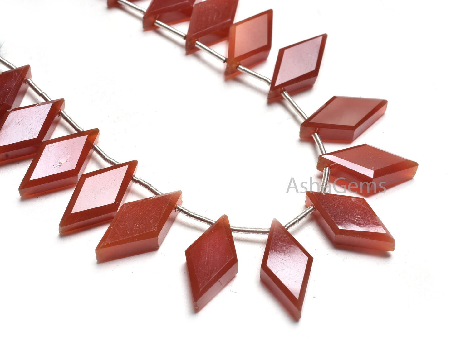 AAA Quality Red Onyx Faceted Rhombus Shape Beads,9-18 mm Red Onyx Fancy Flat rhombus Side Drill Gemstone Briolette Beads Jewelry Crafts SALE