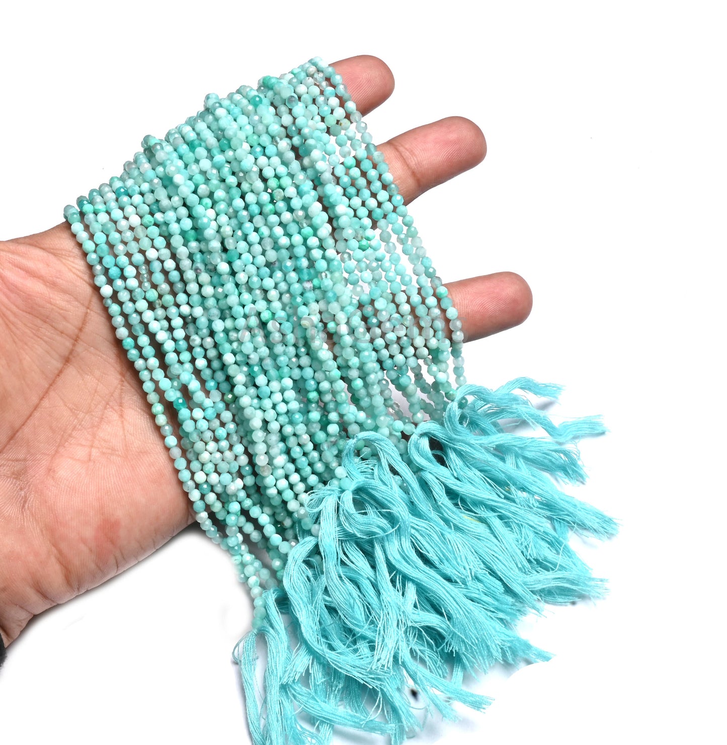 Natural Amazonite machine Cut Roundelle Shape Gemstone Beads, 3.20 mm Fine Blue Amazonite faceted Micro Cut Rondelle Amazonite Beads Jewelry