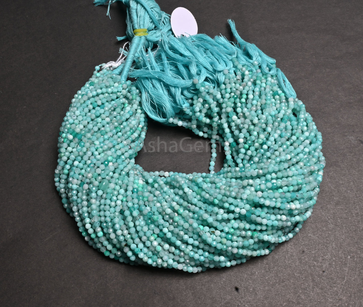 Natural Amazonite machine Cut Roundelle Shape Gemstone Beads, 3.20 mm Fine Blue Amazonite faceted Micro Cut Rondelle Amazonite Beads Jewelry