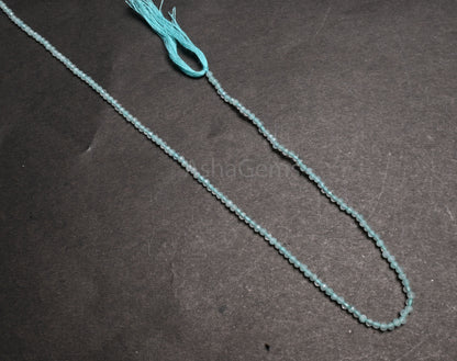 Beautiful Blue Apatite machine Cut Rondelle Tiny Gemstone Beads,2.1 mm Natural Sky Apatite Faceted Micro Cut Apatite Bead Jewelry Craft SALE