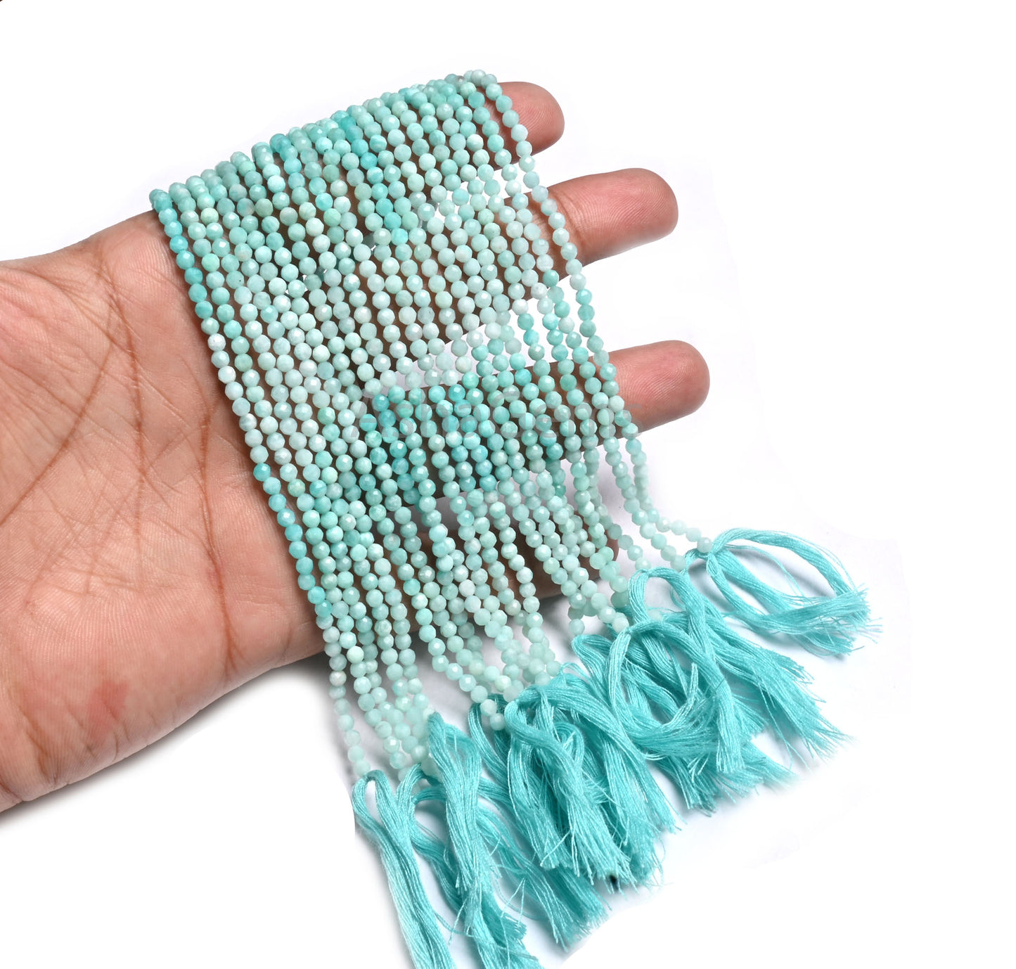 Beautiful Shaded Blue Amazonite faceted Rondelle Machine Cut Beads,3.20 mm Natural Amazonite Micro Cut Gemstone Amazonite Beads Jewelry SALE