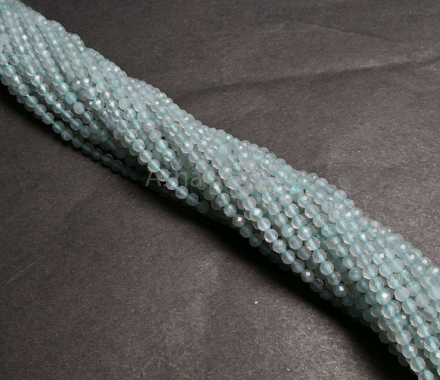 3.2 mm Natural Sky Apatite Machine Cut Gemstone Loose Beads, fine Light Blue Blue Apatite Micro Cut Faceted Rondelle Apatite Bead Jewelry Necklace