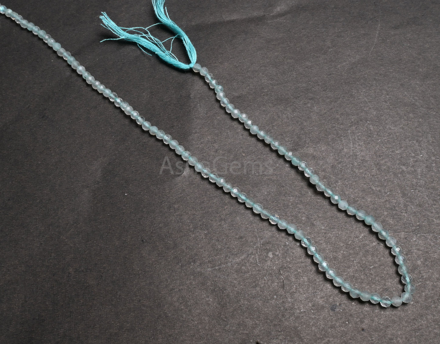 3.2 mm Natural Sky Apatite Machine Cut Gemstone Loose Beads, fine Light Blue Blue Apatite Micro Cut Faceted Rondelle Apatite Bead Jewelry Necklace