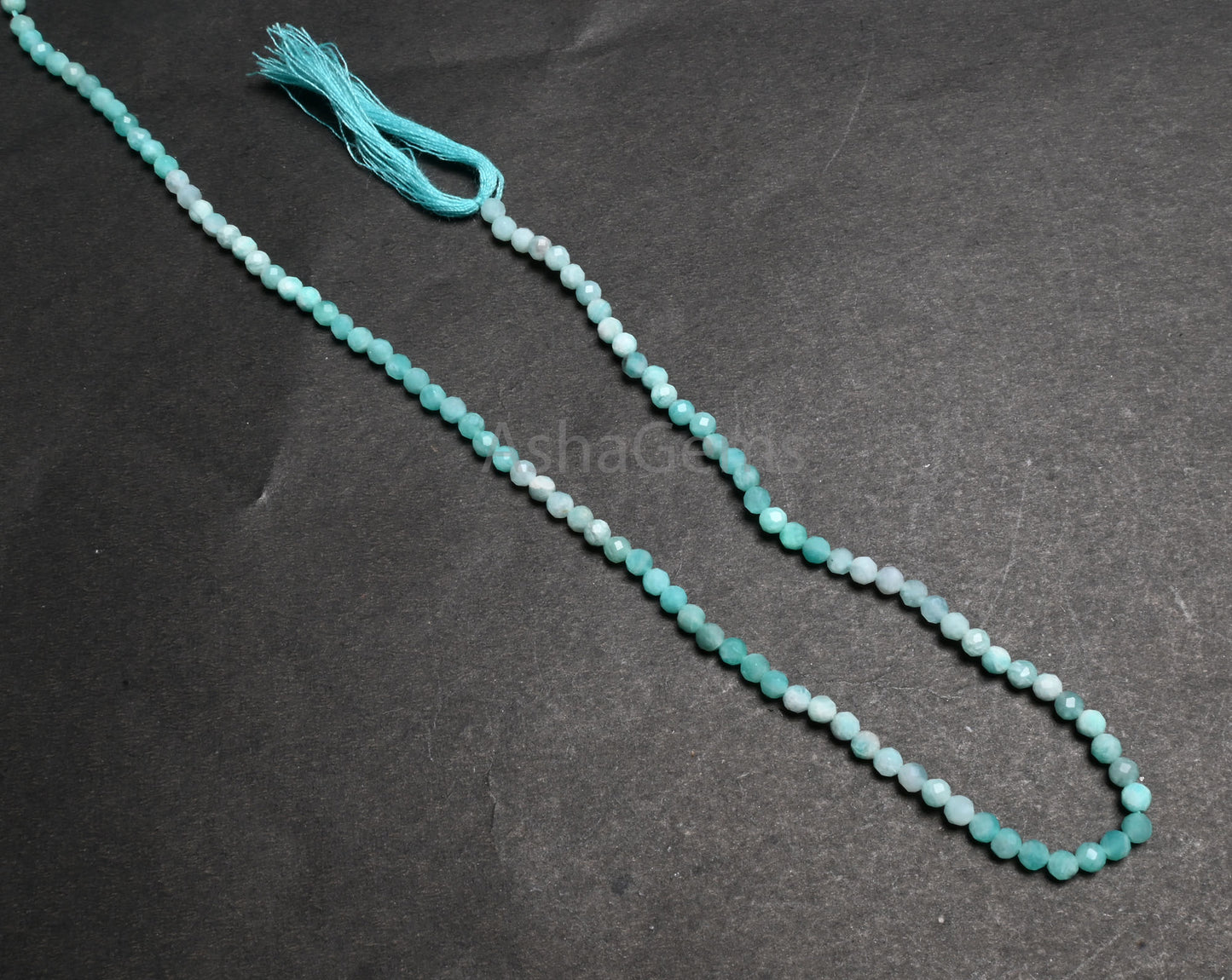 3.2mm Fine Quality Shaded Blue Amazonite Micro Cut Roundelle Gemstone Loose Beads, Natural Amazonite faceted Rondelle Amazonite Bead Jewelry