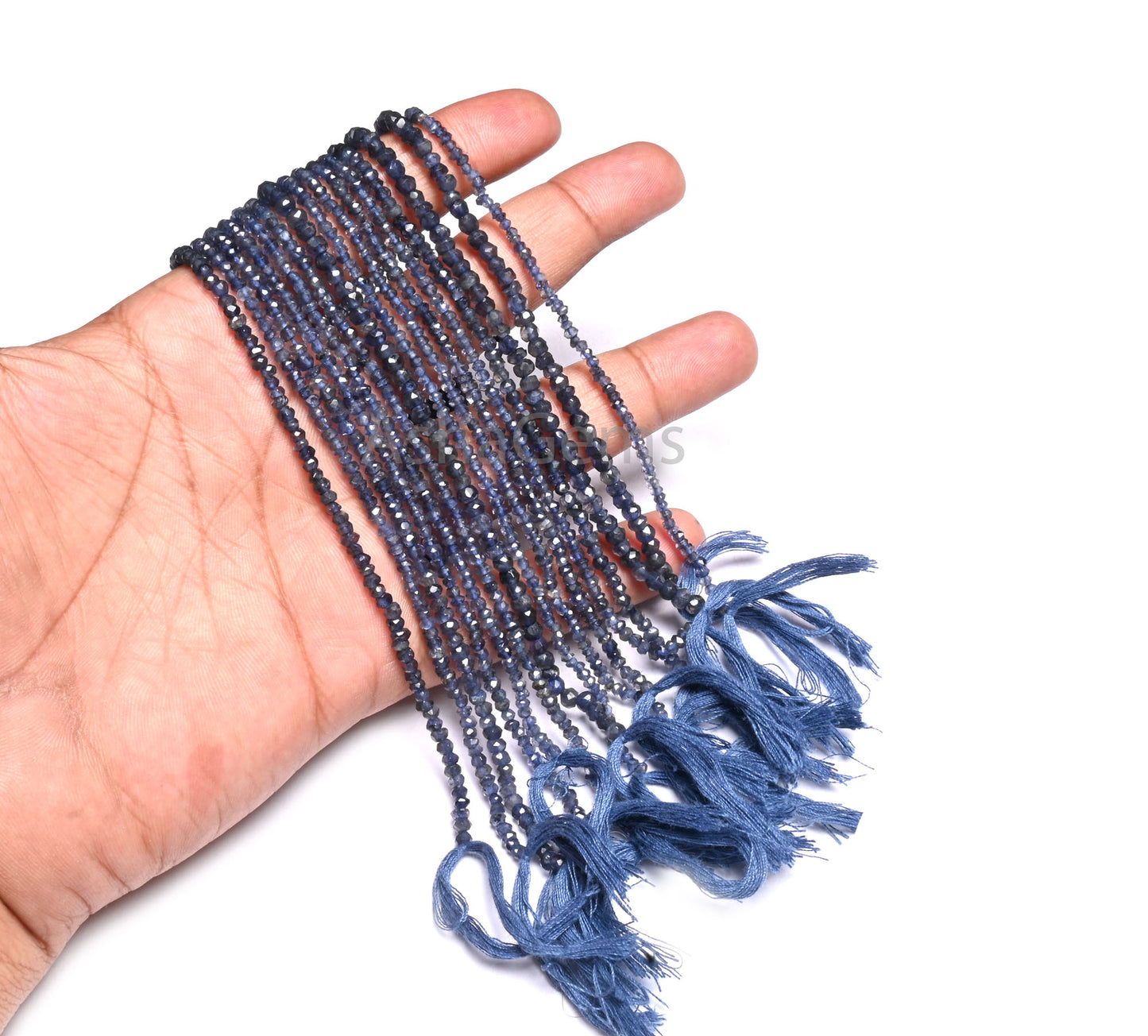 Beautiful Iolite Indian machine Cut Gemstone Loose Beads,13" Natural Blue Iolite Rondelle faceted Iolite Beads Necklace Jewelry Making Craf