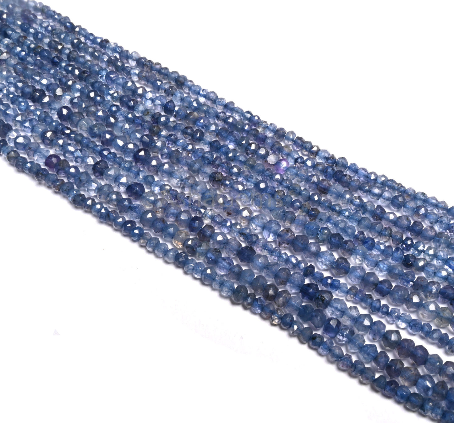 Natural Blue Iolite faceted rondelle Shape Tiny Beads, Fine Blue Iolite Indian Machine Cut Gemstone Loose Iolite Beads Necklace Jewelry SALE