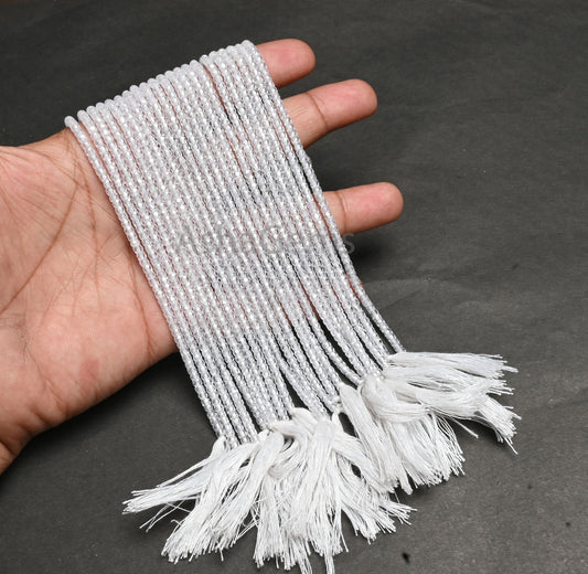 Beautiful Crystal Quartz Color Zircon Micro Cut Beads,15" Strand White Zircon Faceted Roundelle Beads,3mm AAA Clear Cubic Zircon Beads SALE